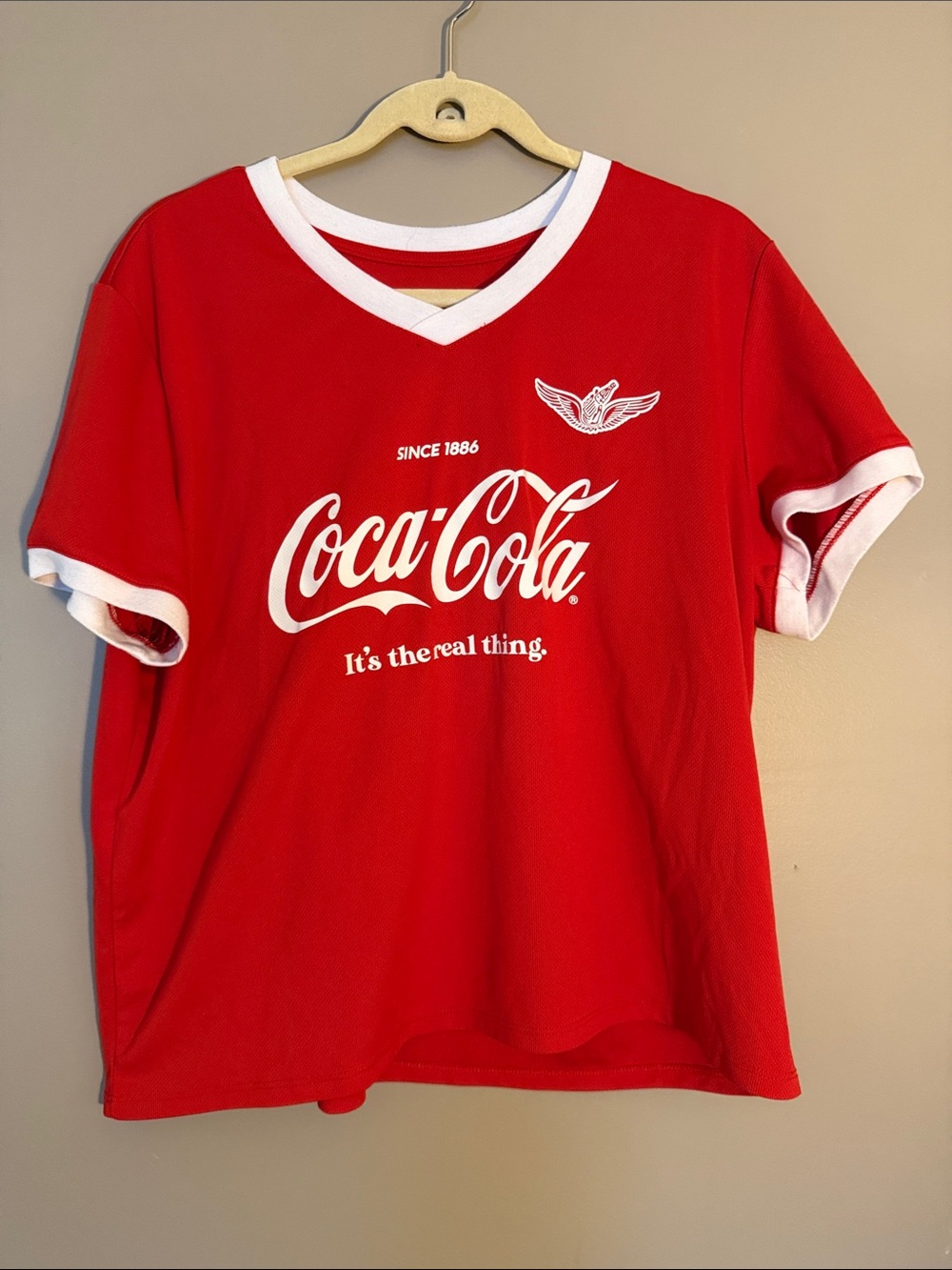 Coca Cola Red Tee with White Logo & Trim